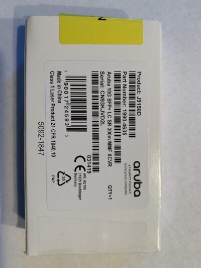 HP J9150D Aruba - SFP+ transceiver module - 10 GigE - 10GBase-SR - SFP+ / LC multi-mode - up to 984 ft - for HPE Aruba 2540 48, 2920, 2930M 24, 2930M wholesale