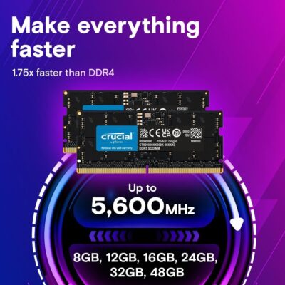 Crucial RAM 16GB DDR5 5600MHz (or 5200MHz or 4800MHz) Laptop Memory CT16G56C46S5 wholesale