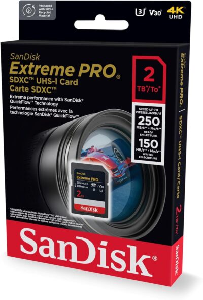 SanDisk 2TB Extreme PRO SDXC UHS-I Memory Card - Up to 250MBs - C10, U3, V30, 4K UHD, SD Card - SDSDXXD-2T00-GN4IN - Image 6