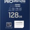 Samsung PRO Ultimate microSD Card + SD Adapter, 128 GB, for Smartphones, Drone and Action Cam, UHS-I U3, 200 MB/s Read, 130 MB/s Write, MB-MY128SA/WW wholesale
