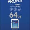 Samsung PRO Plus 64GB SD Memory Card (MB-SD64S/EU) UHS-I U3 Full HD & 4K UHD 180MB/s Read 130MB/s Writing for SLR Cameras and System Cameras (2023) wholesale