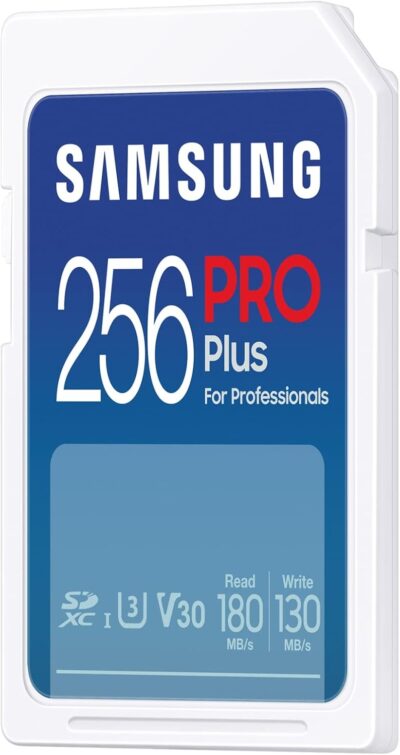 Samsung PRO Plus SD Card, 256GB, UHS-I U3, Full HD & 4K UHD, 180MB/s Read, 130MB/s Write, Memory Card for SLR Cameras and System Cameras, MB-SD256S/EU wholesale