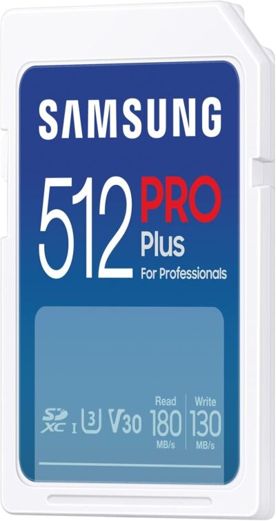 Samsung PRO Plus SD Card, 512GB, UHS-I U3, Full HD & 4K UHD, 180MB/s Read, 130MB/s Write, Memory Card for SLR Cameras and System Cameras, MB-SD512S/EU wholesale
