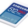 Samsung PRO Plus SD Card, 512GB, UHS-I U3, Full HD & 4K UHD, 180MB/s Read, 130MB/s Write, Memory Card for SLR Cameras and System Cameras, MB-SD512S/EU wholesale