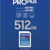 Samsung PRO Plus SD Card, 512GB, UHS-I U3, Full HD & 4K UHD, 180MB/s Read, 130MB/s Write, Memory Card for SLR Cameras and System Cameras, MB-SD512S/EU wholesale