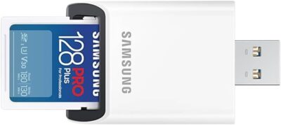 Samsung PRO Plus SD Card 128GB UHS-I U3 Full HD & 4K UHD 180MB/s Read 130MB/s Write Memory Card for Cameras and Drones Includes USB Card Reader MB-SD128SB/WW - Image 2