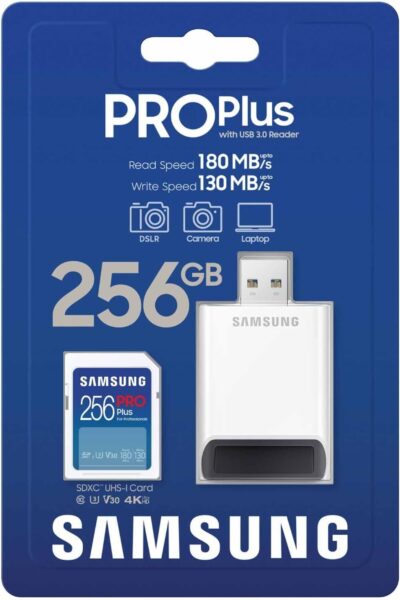 SAMSUNG PRO Plus Full Size 256GB SDXC Memory Card, Up to 180 MB/s, Full HD &amp,MB-SD256SB/WW wholesale