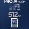 Samsung PRO Ultimate SD card, 512 GB, UHS-I U3, Full HD & 4K UHD, 200 MB/s read, 130 MB/s write, Memory card for smartphone, Drone or action cam, MB-SY512S/WW wholesale Samsung PRO Ultimate SD card, 512 GB, UHS-I U3, Full HD & 4K UHD, 200 MB/s read, 130 MB/s write, Memory card for smartphone, Drone or action cam, MB-SY512S/WW wholesale