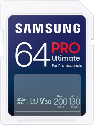 Samsung PRO Ultimate SD card, 64 GB, UHS-I U3, Full HD & 4K UHD, 200 MB/s read, 130 MB/s write, Memory card for smartphone, Drone or action cam, Includes USB card reader, MB-SY64SB/WW - Image 2