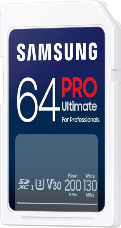 Samsung PRO Ultimate SD card, 64 GB, UHS-I U3, Full HD & 4K UHD, 200 MB/s read, 130 MB/s write, Memory card for smartphone, Drone or action cam, Includes USB card reader, MB-SY64SB/WW - Image 4