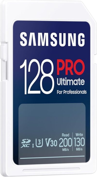 Samsung PRO Ultimate SD card, 128 GB, UHS-I U3, Full HD & 4K UHD, 200 MB/s read, 130 MB/s write, Memory card for smartphone, Drone or action cam, Includes USB card reader, MB-SY128SB/WW - Image 3