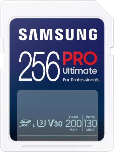 Samsung PRO Ultimate SD card, 256 GB, UHS-I U3, Full HD & 4K UHD, 200 MB/s read, 130 MB/s write, Memory card for smartphone, drone or action cam, Incl. USB card reader, MB-SY256SB/WW - Image 2