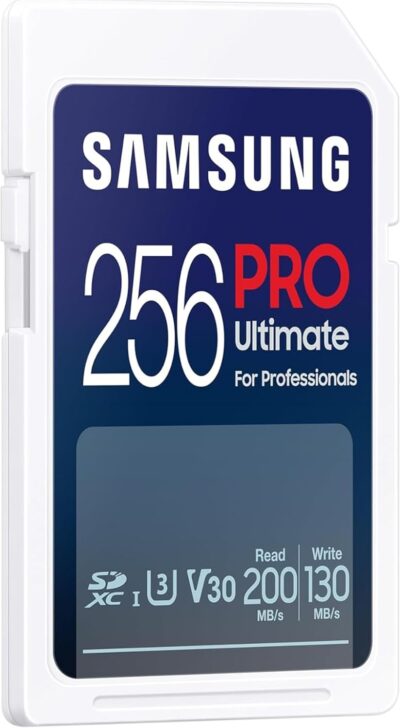 Samsung PRO Ultimate SD card, 256 GB, UHS-I U3, Full HD & 4K UHD, 200 MB/s read, 130 MB/s write, Memory card for smartphone, drone or action cam, Incl. USB card reader, MB-SY256SB/WW - Image 3