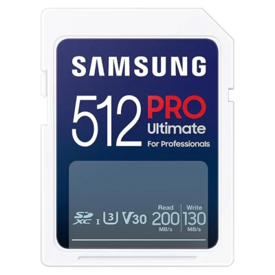 Samsung PRO Ultimate SD card, 512 GB, UHS-I U3, Full HD & 4K UHD, 200 MB/s read, 130 MB/s write, Memory card for smartphone, Drone or action cam, Includes USB card reader, MB-SY512SB/WW wholesale