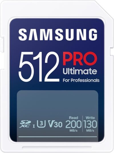 Samsung PRO Ultimate SD card, 512 GB, UHS-I U3, Full HD & 4K UHD, 200 MB/s read, 130 MB/s write, Memory card for smartphone, Drone or action cam, Includes USB card reader, MB-SY512SB/WW wholesale