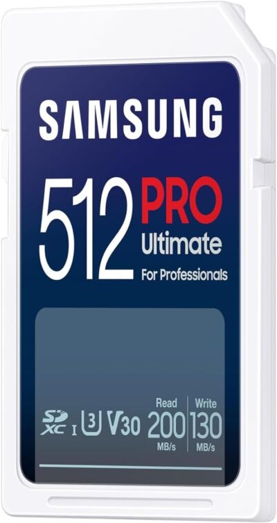Samsung PRO Ultimate SD card, 512 GB, UHS-I U3, Full HD & 4K UHD, 200 MB/s read, 130 MB/s write, Memory card for smartphone, Drone or action cam, Includes USB card reader, MB-SY512SB/WW wholesale
