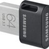 Samsung FIT Plus USB Flash Drive Type-A 64GB 300MB/s Read 30MB/s Write Compact USB 3.1 Flash Drive with Key Ring, Gray, MUF-64AB/APC wholesale