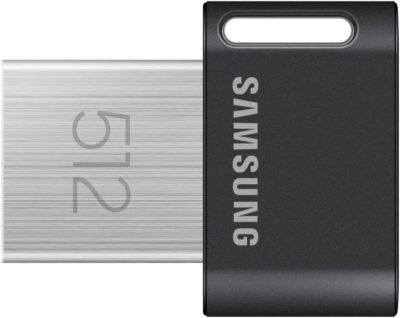 Samsung FIT Plus USB Flash Drive Type-A, 512GB, 400MB/s Read, 110MB/s Write, Compact USB 3.2 Memory Stick with Key Ring, Grey, MUF-512AB/APC wholesale
