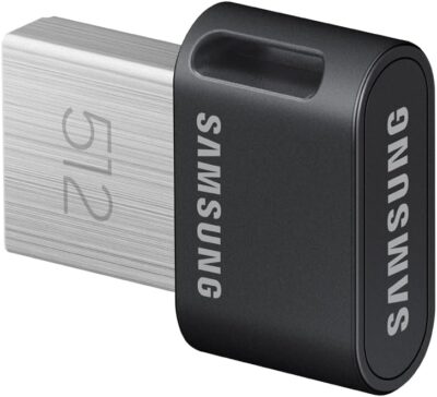 Samsung FIT Plus USB Flash Drive Type-A, 512GB, 400MB/s Read, 110MB/s Write, Compact USB 3.2 Memory Stick with Key Ring, Grey, MUF-512AB/APC wholesale