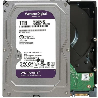 WD Purple 1TB Surveillance Hard Disk Drive - 5400 RPM Class SATA 6Gb/s 64MB Cache 3.5 Inch WD10PURZ wholesale