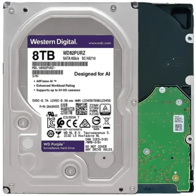 WD - WD84PURU - HDD 8TB SATA 5.4k Purple Surveillance 3.5", 6Gb/s 128MB wholesale