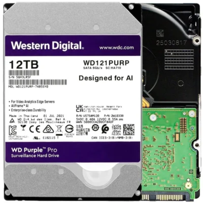WD Purple Pro WD121PURP 12TB 7200 RPM 256MB Cache SATA 6.0Gb/s 3.5" Internal Hard Drive wholesale