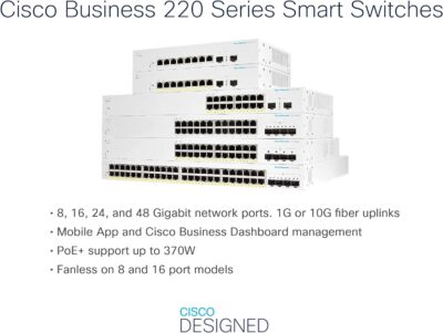 Cisco Business CBS220-16P-2G Smart Switch | 16 Port GE | PoE | 2x1G SFP - Image 3