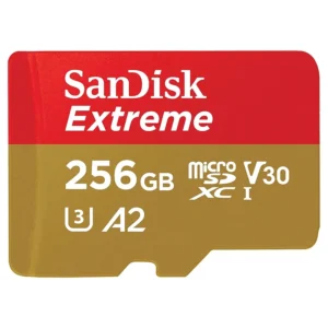 SanDisk 256GB Extreme microSD UHS I Card for 4K Video on Smartphones, Action Cams & Drones 190MB/s Read, 130MB/s Write SDSQXAV 256G GN6MN, Red/Gold wholesale