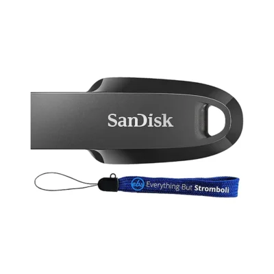 SanDisk Ultra Curve 256GB Flash Drive USB Drive 3.2 Gen 1 USB-A High Speed Thumb Drive for Computers, Laptops, Desktops 100MB/s (SDCZ550-256G-G46) Bundle with (1) Everything But Stromboli Lanyard wholesale