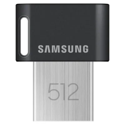 Samsung FIT Plus USB Flash Drive Type-A, 512GB, 400MB/s Read, 110MB/s Write, Compact USB 3.2 Memory Stick with Key Ring, Grey, MUF-512AB/APC wholesale