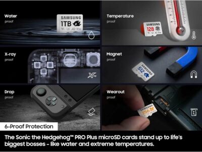 Samsung PRO Plus Sonic The Hedgehog + Adapter, 128GB microSDXC, Up-to 180MB/s, Full HD & 4K UHD, UHS-I, C10, U3, V30, A2, for Nintendo-Switch, Steam Deck, GoPRO, DJI Drone, Tablets (MB-MD128SA/LC1) wholesale