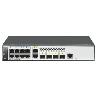 Huawei S5720-12TP-LI-AC(8 Ethernet 10/100/1000 ports,2 Gig SFP and 2 dual-purpose 10/100/1000 or SFP,AC 110/220V) wholesale
