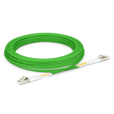 3m (10ft) Fiber Patch Cable, 2 Fibers, LC UPC Duplex to LC UPC Duplex, Multimode (OM5), Riser (OFNR), 2.0mm, Tight-Buffered, Lime Green - Image 2