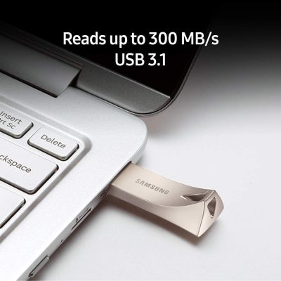 Samsung BAR Plus USB Flash Drive Type-A 64GB 200MB/s Read 30MB/s Write Durable USB 3.1 Memory Stick with Key Ring Titanium Grey MUF-64BE4/CN wholesale