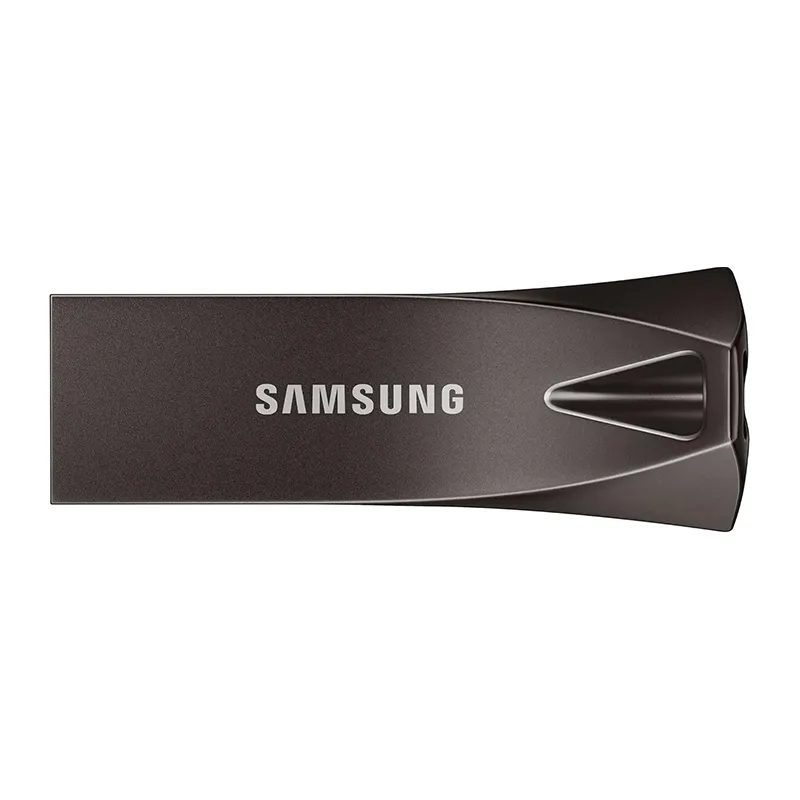 Samsung BAR Plus USB Flash Drive Type-A, 512 GB, 400 MB/s Read, 110 MB/s Write, Durable USB 3.2 Memory Stick with Key Ring, Titanium Grey, MUF-512BE4/CN