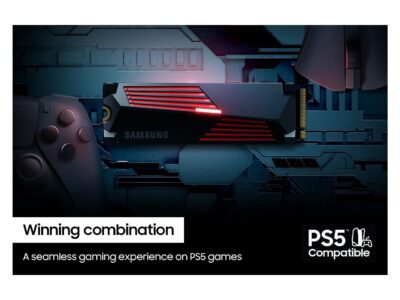 SAMSUNG SSD 990 PRO with Heatsink 1TB, PCIe 4.0, Sew. Read Speeds Up-to 7,450MB/s, Compatible with PlayStation5 (MZ-V9P1T0CW) - Image 5