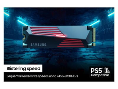 SAMSUNG SSD 990 PRO with Heatsink 1TB, PCIe 4.0, Sew. Read Speeds Up-to 7,450MB/s, Compatible with PlayStation5 (MZ-V9P1T0CW) - Image 4