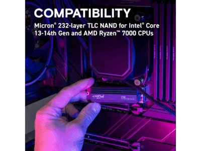 Crucial T705 1TB PCIe Gen5 NVMe M.2 SSD with Heatsink  - Up to 13,600 MB/s - Game Ready - Internal Solid State Drive (PC) - +1mo Adobe CC - CT1000T705SSD5 wholesale