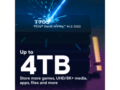 Crucial T705 1TB PCIe Gen5 NVMe M.2 SSD with Heatsink  - Up to 13,600 MB/s - Game Ready - Internal Solid State Drive (PC) - +1mo Adobe CC - CT1000T705SSD5 wholesale