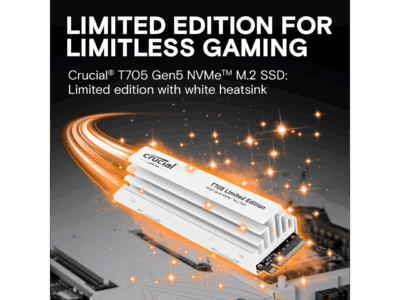 Crucial T705 2TB PCIe Gen5 NVMe M.2 SSD with White Heatsink  - Up to 14,500 MB/s - Limited Edition - Internal Solid State Drive (PC) - +1mo Adobe CC - CT2000T705SSD5A wholesale