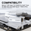Crucial T705 2TB PCIe Gen5 NVMe M.2 SSD with White Heatsink  - Up to 14,500 MB/s - Limited Edition - Internal Solid State Drive (PC) - +1mo Adobe CC - CT2000T705SSD5A wholesale