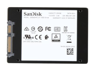 SanDisk Ultra 3D 2.5" 250GB SATA III 3D NAND Internal Solid State Drive (SSD) SDSSDH3-250G-G25 wholesale