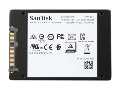 SanDisk Ultra 3D 2.5" 2TB SATA III 3D NAND Internal Solid State Drive (SSD) SDSSDH3-2T00-G25 wholesale