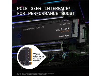 Western Digital WD_BLACK SN770 M.2 2280 500GB PCIe Gen4 16GT/s, up to 4 Lanes Internal Solid State Drive (SSD) WDS500G3X0E wholesale