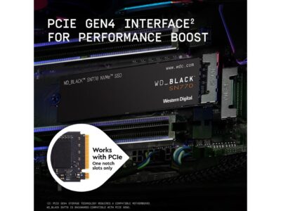 Western Digital WD_BLACK SN770 M.2 2280 2TB PCIe Gen4 16GT/s, up to 4 Lanes Internal Solid State Drive (SSD) WDS200T3X0E wholesale
