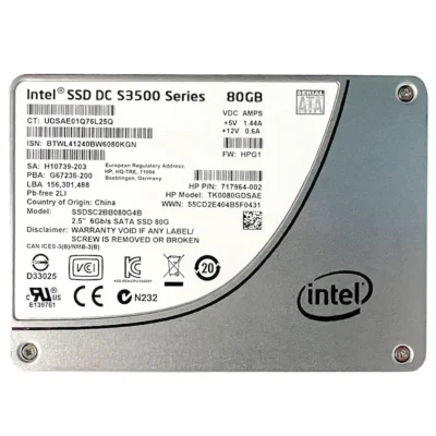 Intel / HP DC S3500 Series 80GB SATA 6Gb/s 2.5-inch Value Endurance Solid State Drive wholesale