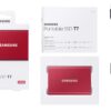 Samsung T7 Portable SSD - 500 GB - USB 3.2 Gen.2 Externe SSD Metallic Red (MU-PC500R/WW) wholesale