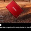 Samsung T7 Portable SSD - 2 TB - USB 3.2 Gen.2 Externe SSD Metallic Red (MU-PC2T0R/WW) wholesale