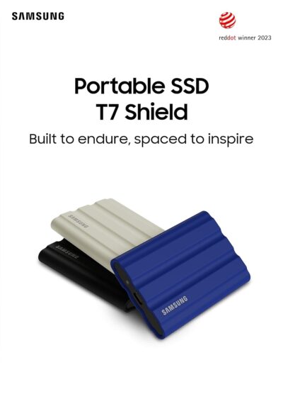 Samsung T7 Shield 1TB, Portable SSD, up-to 1050MB/s, USB 3.2 Gen2, Rugged, IP65 Water & Dust Resistant, for Photographers, Content Creators and Gaming, Extenal Solid State Drive (MU-PE1T0S/WW), Black wholesale