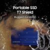 Samsung T7 Shield 4TB, Portable SSD, Upto 1050MB/s, USB 3.2 Gen2, Rugged, IP65 Water & Dust Resistant, for Photographers, Content Creators and Gaming, External Solid State Drive (MU-PE4T0S/WW) Black wholesale